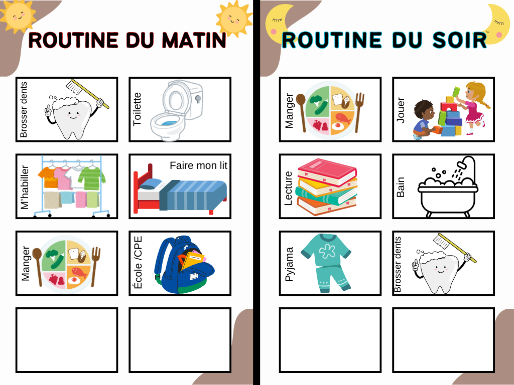 Routine Matin et Soir (avec image)