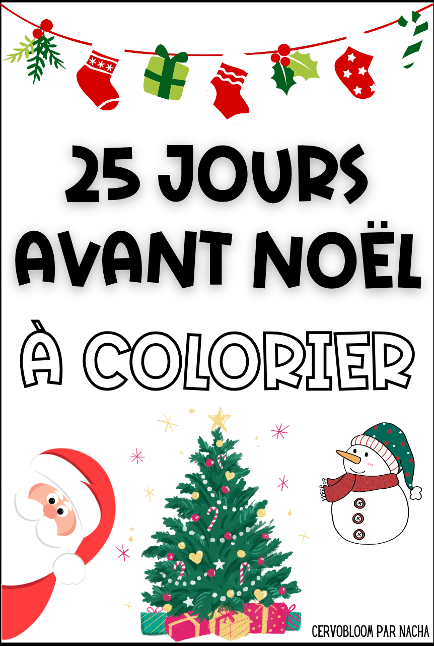 Livre à Colorier - 25 Jours avant Noël